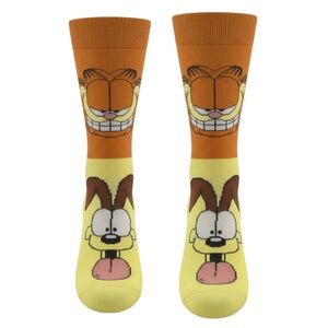 Cartoon Character Orange and Yellow Socks